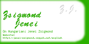 zsigmond jenei business card
